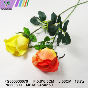 Hot Sale Latex Rose Single Decoration Artificial Flowers